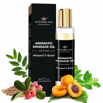 Body Massage Oil with Hemp Seeds & Apricot Oil for Pain & Stress Relief
