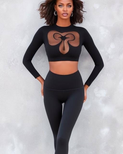 Solid Crop Tee & Adjustable Elastic Waist Leggings