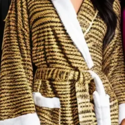 Tiger print bath robe
