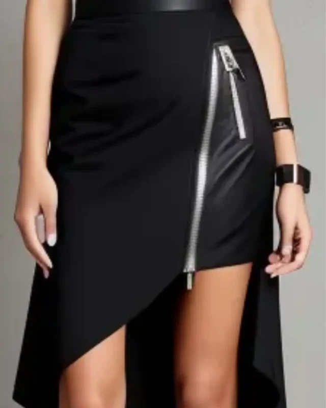 Abstract hem skirt