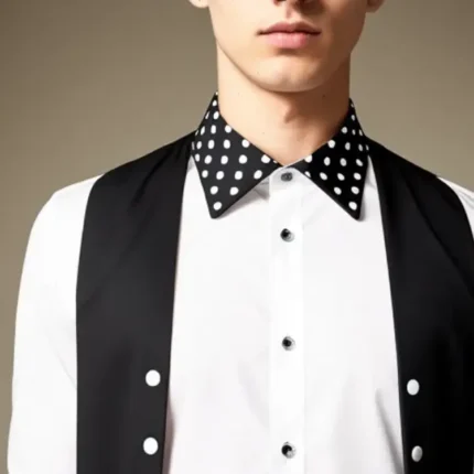 Polka dot collar shirt